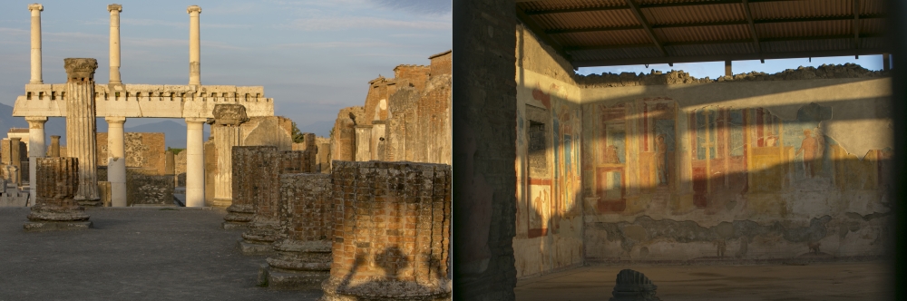 In Pompeï loonde het de moeite tot sluitingstijd (20 uur) te blijven vanwege het prachtige licht en de geringe hoeveelheid toeristen…