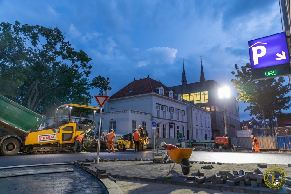 Het fotograferen van wegwerkzaamheden gedurende de nacht. Foto: Jasper Scheffers Fotografie.