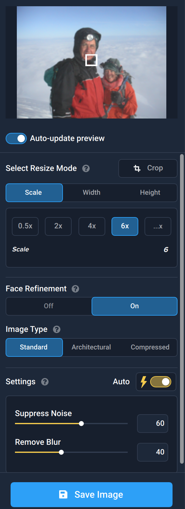 topaz gigapixel settings