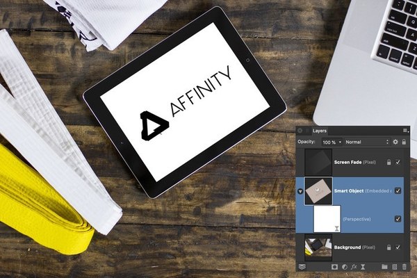 PSD slimme objecten importeren in Affinity Photo