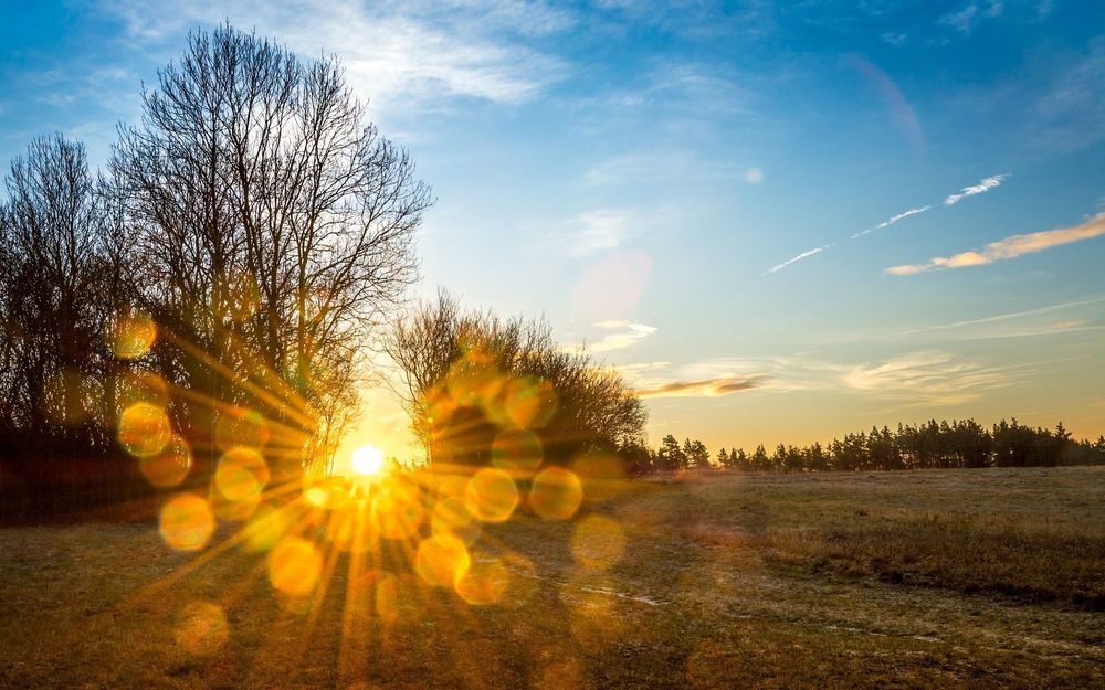 bokeh-zonsondergang