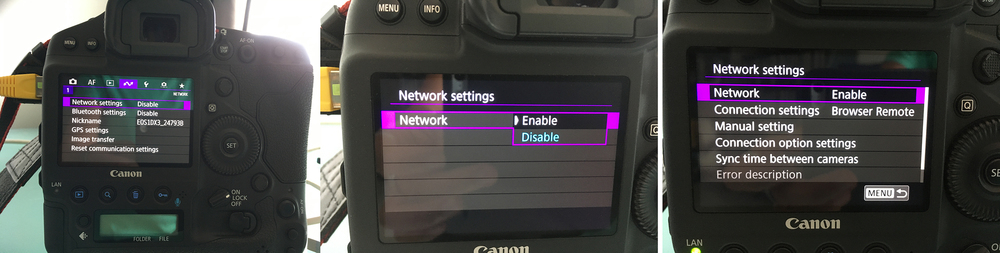 Canon EOS-1D X Mark III Network Settings