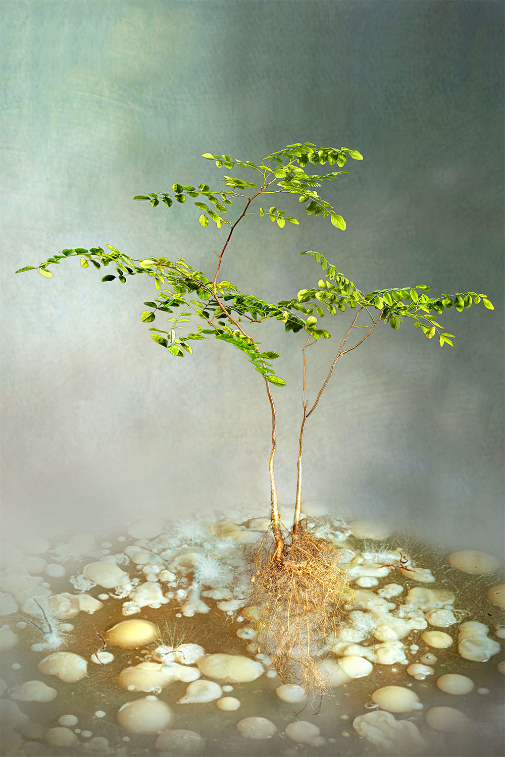 Tineke van der Pouw Kraan - Acacia met haar bodem-microben, 2023